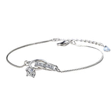 Load image into Gallery viewer, Image shows silver Amadeus Charm Bracelet on a white background.