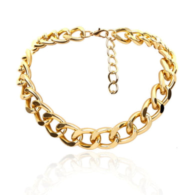 Image shows gold-tone Benita Chunky Choker against a white background.