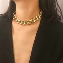Load image into Gallery viewer, Image shows gold-tone Benita Chunky Choker on model.
