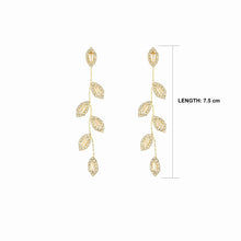 Load image into Gallery viewer, Image shows the length of the Diana Dangle Earrings.
