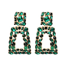 Load image into Gallery viewer, Image shows Emerald Green Jenny Drop Earrings product photo on white background.
