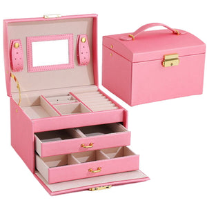 Image shows Rose Pink Empress Jewellery Box against a white background.