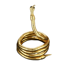Load image into Gallery viewer, Image shows gold-tone Esme Serpent Necklace against a white background.
