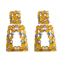 Load image into Gallery viewer, Image shows Golden Yellow Jenny Drop Earrings product photo on white background.
