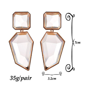 Image shows dimensions of Janine Drop Earrings.