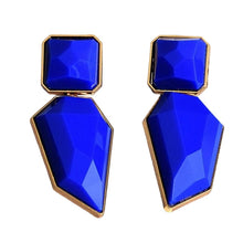 Load image into Gallery viewer, Image shows Royal Blue Janine Drop Earrings against a white background.
