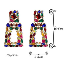 Load image into Gallery viewer, Image shows dimensions of Jenny Drop Earrings.
