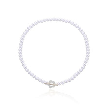 Load image into Gallery viewer, Image shows silver-finish Justine Choker on a white background.
