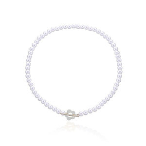 Image shows silver-finish Justine Choker on a white background.