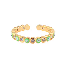 Load image into Gallery viewer, Image shows Light Green gold-tone ring.
