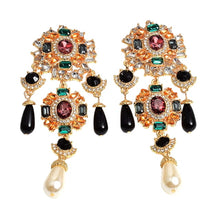 Load image into Gallery viewer, Image shows Lydia Statement Earrings against a white background.
