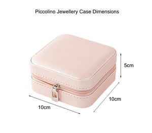 Image shows Piccolino Jewellery Case dimensions.