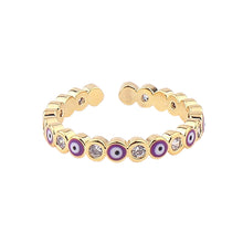 Load image into Gallery viewer, Image shows Purple gold-tone ring.
