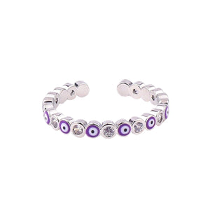 Image shows Purple silver-tone ring.
