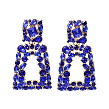 Load image into Gallery viewer, Image shows Sapphire Blue Jenny Drop Earrings product photo on white background.
